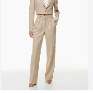 Aritzia Wilfred Effortless Pant Beige tan Dress Pants trouser 10 (Re)fined